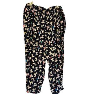Womens XXL Jockey Pant Soft Comfort Llama String Tie Waist Black